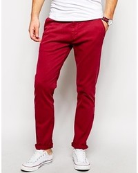 Темно-красные брюки чинос от Solid