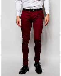 Мужские темно-красные брюки от Asos