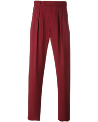 Мужские темно-красные брюки от Giorgio Armani