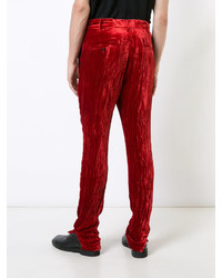 Мужские темно-красные брюки от Ann Demeulemeester