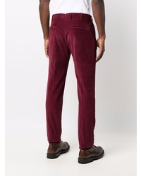 Темно-красные вельветовые брюки чинос от Incotex