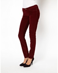 Женские темно-красные вельветовые джинсы от Blank
