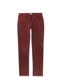 Мужские темно-красные вельветовые джинсы от Boglioli
