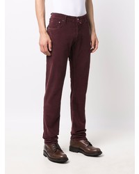 Мужские темно-красные вельветовые джинсы от Jacob Cohen