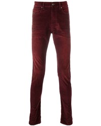 Мужские темно-красные вельветовые джинсы от Diesel