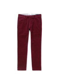 Мужские темно-красные вельветовые джинсы от Polo Ralph Lauren