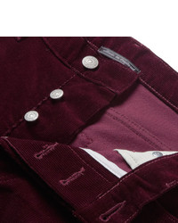 Мужские темно-красные вельветовые джинсы от Richard James