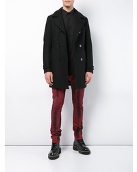 Мужские темно-красные джинсы с принтом от Fagassent