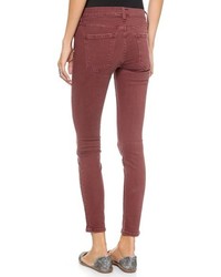 Темно-красные джинсы скинни от Current/Elliott