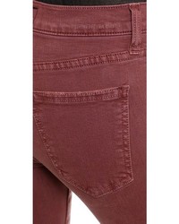 Темно-красные джинсы скинни от Current/Elliott