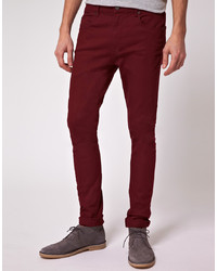Мужские темно-красные джинсы от Asos