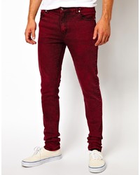 Мужские темно-красные джинсы от Cheap Monday