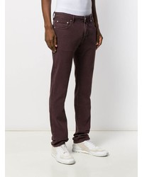 Мужские темно-красные джинсы от Jacob Cohen