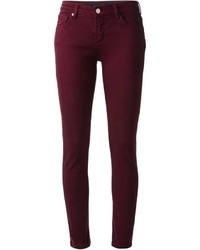 Женские темно-красные джинсы от Victoria Beckham