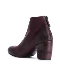 Темно-красные замшевые ботильоны от Marsèll
