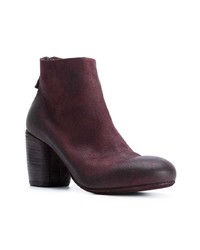 Темно-красные замшевые ботильоны от Marsèll