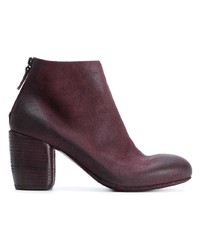 Темно-красные замшевые ботильоны от Marsèll