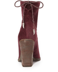Темно-красные замшевые ботильоны от Dolce Vita
