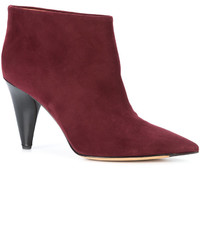 Темно-красные замшевые ботильоны от Derek Lam