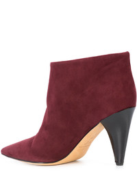 Темно-красные замшевые ботильоны от Derek Lam
