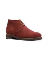 Темно-красные замшевые ботинки дезерты от Berwick Shoes