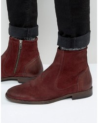 Мужские темно-красные замшевые ботинки челси от Asos