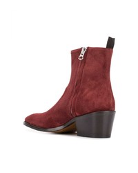 Мужские темно-красные замшевые ботинки челси от Acne Studios