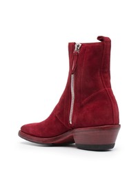 Мужские темно-красные замшевые ботинки челси от Premiata