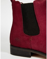 Мужские темно-красные замшевые ботинки челси от Bellfield