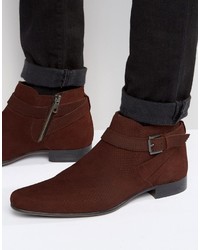 Мужские темно-красные замшевые ботинки от Asos