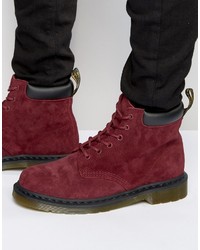 Мужские темно-красные замшевые ботинки от Dr. Martens