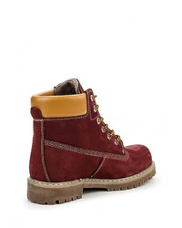 Женские темно-красные замшевые ботинки от Excavator