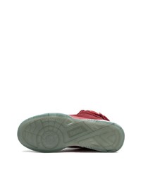 Мужские темно-красные замшевые высокие кеды от Ewing