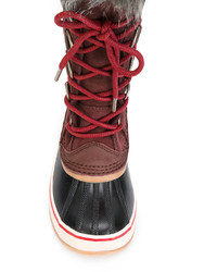 Женские темно-красные замшевые зимние ботинки от Sorel