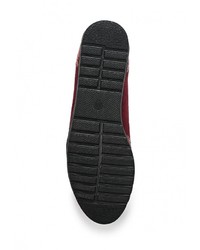Женские темно-красные замшевые лоферы от WS Shoes