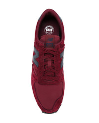 Мужские темно-красные замшевые низкие кеды от New Balance