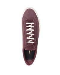 Мужские темно-красные замшевые низкие кеды от Common Projects