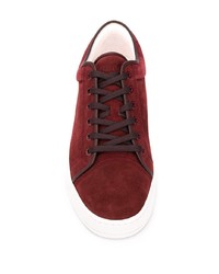 Мужские темно-красные замшевые низкие кеды от Etq.
