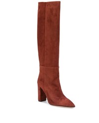 Темно-красные замшевые сапоги от Paris Texas