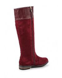 Темно-красные замшевые сапоги от Ideal