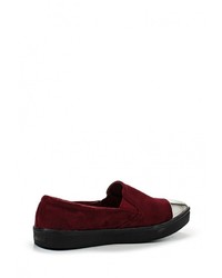 Женские темно-красные замшевые слипоны от Max Shoes