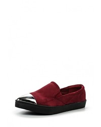 Женские темно-красные замшевые слипоны от Max Shoes