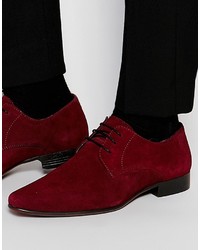 Темно-красные замшевые туфли дерби от Asos