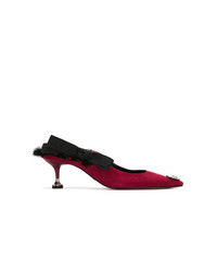 Темно-красные замшевые туфли с украшением от Andrea Bogosian