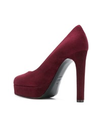 Темно-красные замшевые туфли от Casadei