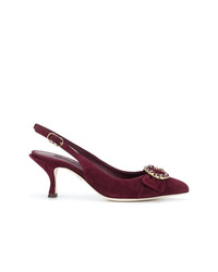 Темно-красные замшевые туфли от Dolce & Gabbana