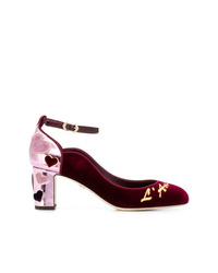 Темно-красные замшевые туфли от Dolce & Gabbana