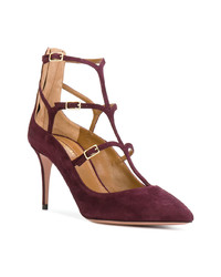 Темно-красные замшевые туфли от Aquazzura