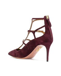 Темно-красные замшевые туфли от Aquazzura