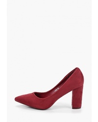 Темно-красные замшевые туфли от Exquily